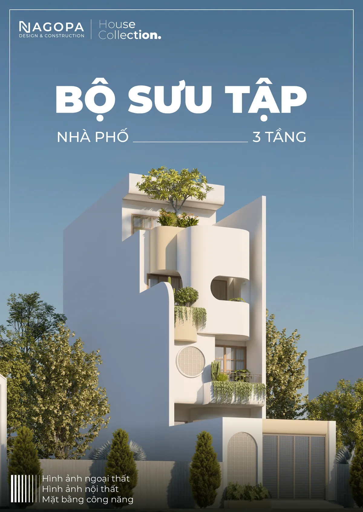 bìa bộ sưu tập nhà 3 tầng