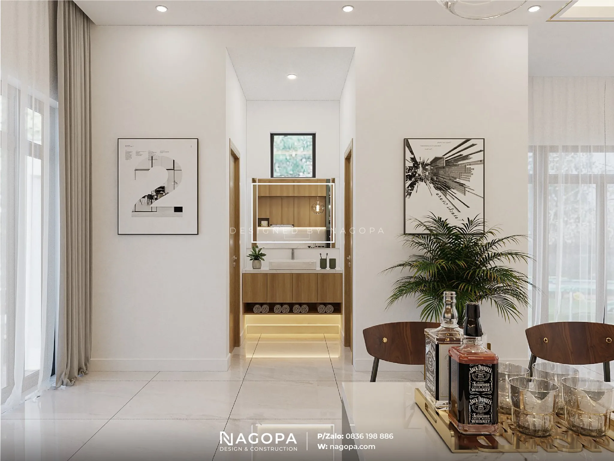 không gian nhà tắm biệt thự chú toàn tân uyên nagopa