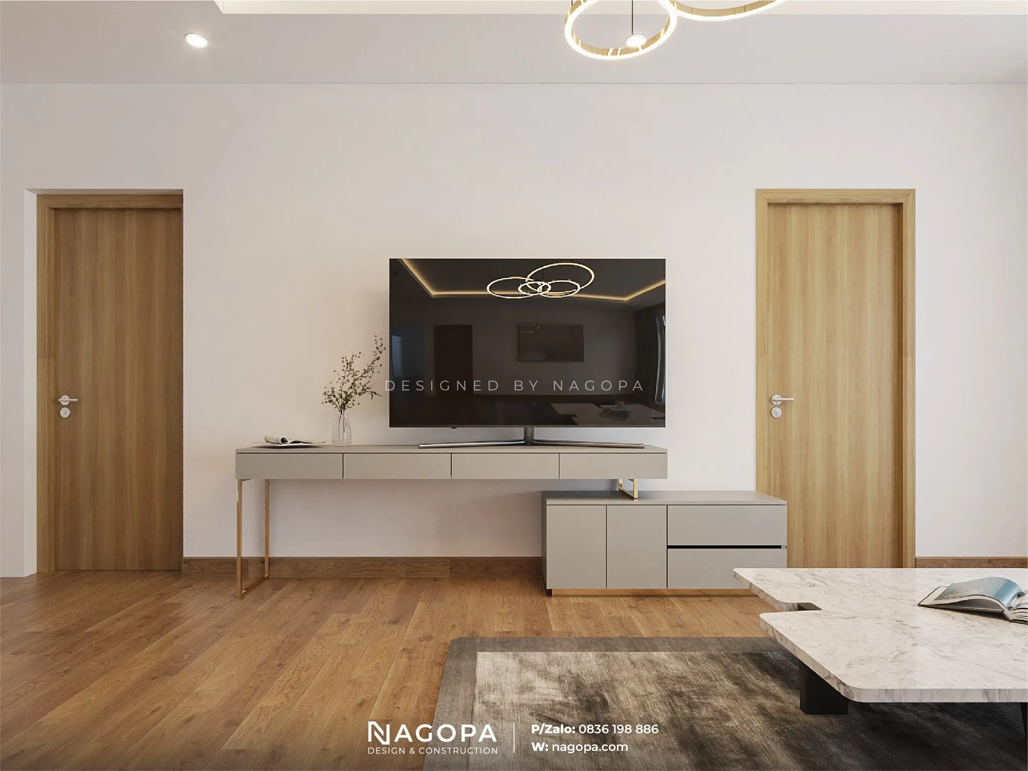 không gian sinh hoạt chung biệt thự chứ toàn tân uyên nagopa