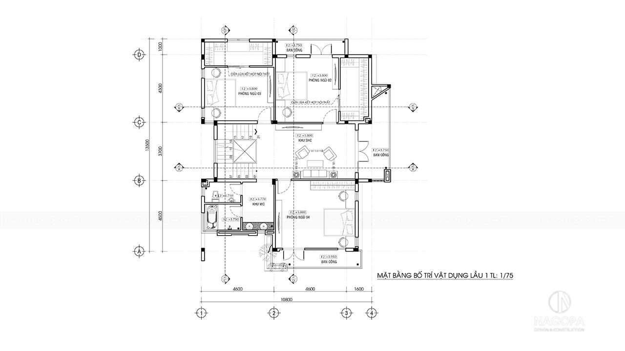 mat bang tang 2 biet thu chu toan tai tan uyen