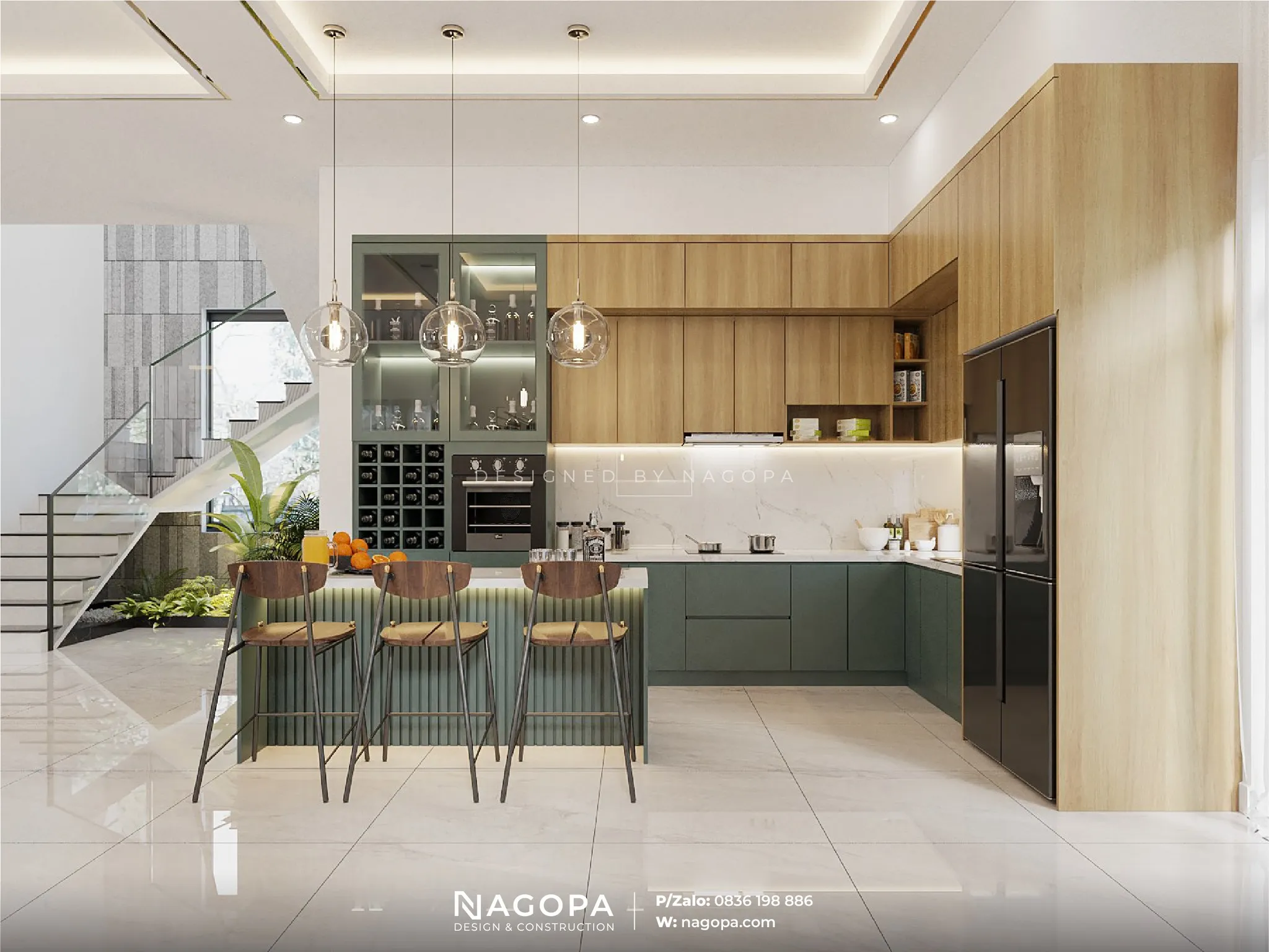 nội thất phòng bếp biệt thự chú toàn tân uyên nagopa 2