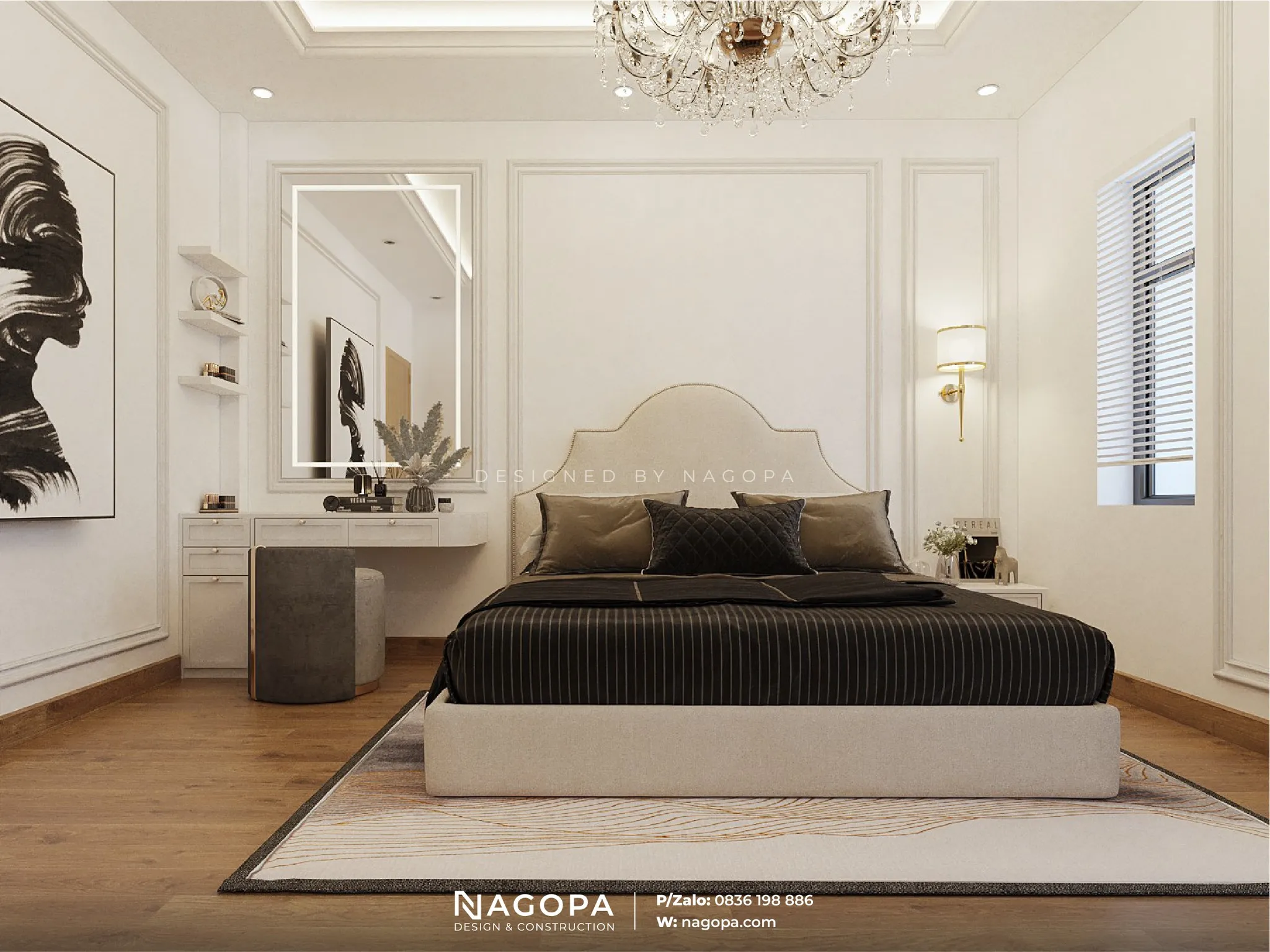 nội thất phòng ngủ 4 biệt thự chú toàn tân uyên nagopa