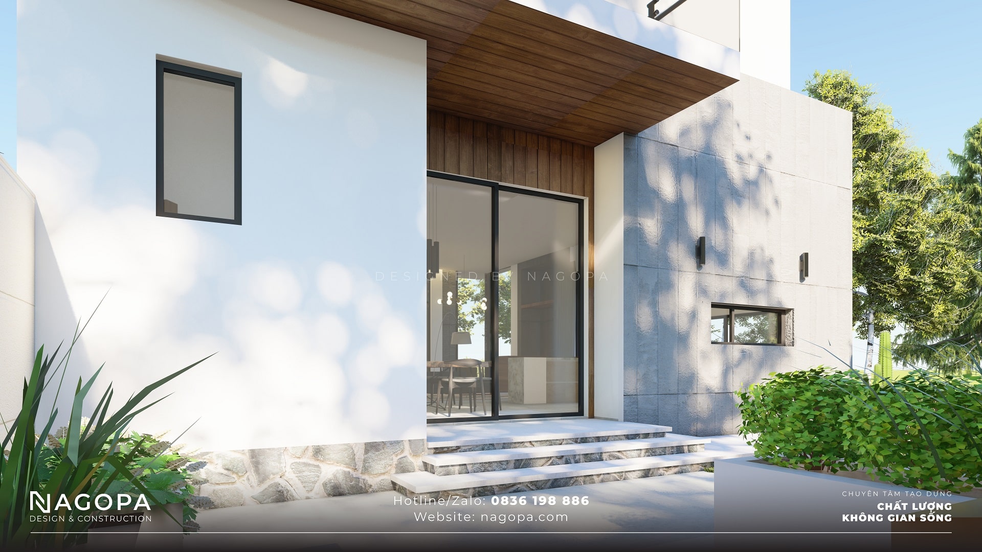 biệt thự 2 tầng không gian mở 8