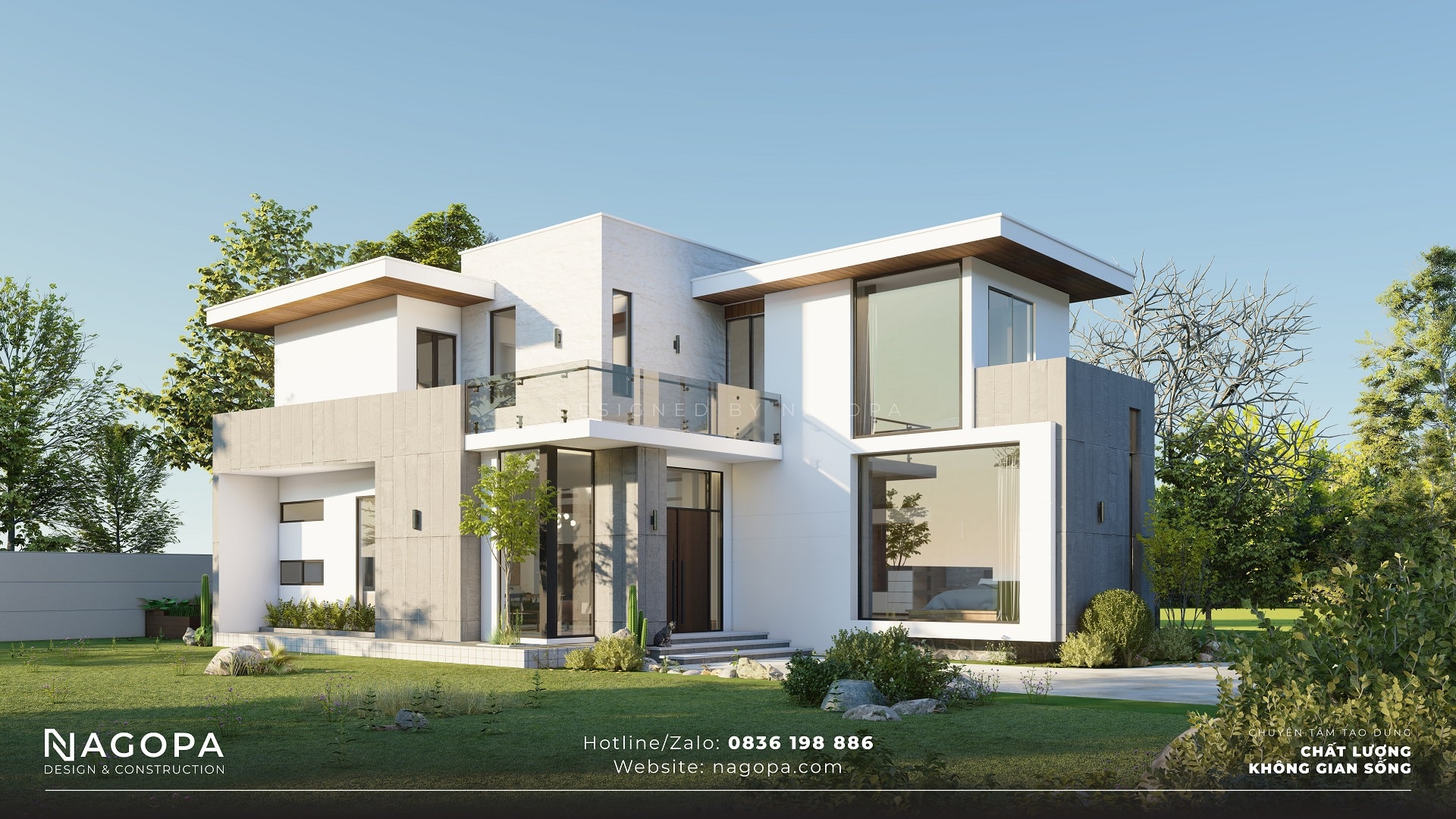 biệt thự 2 tầng không gian mở