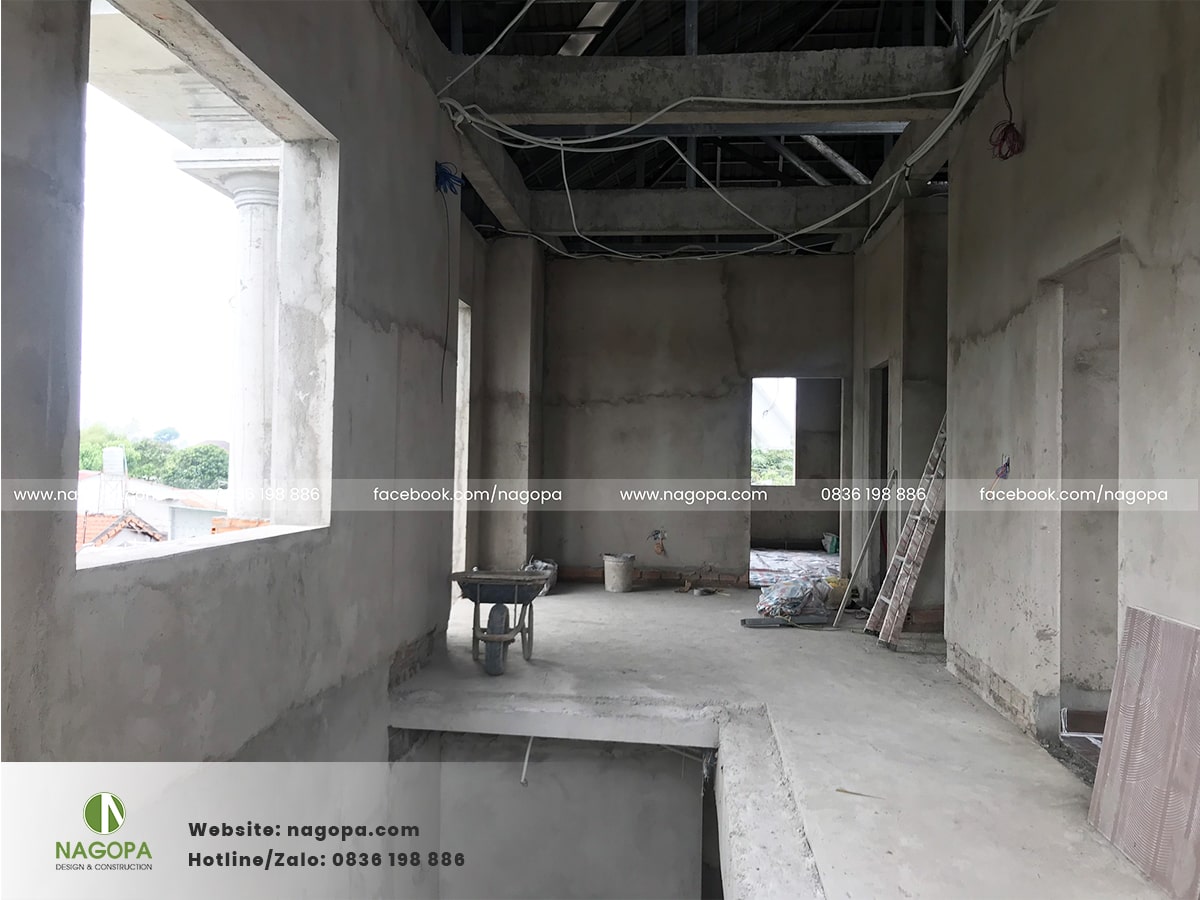 biệt thự a lâm giai đoạn phần thô 6