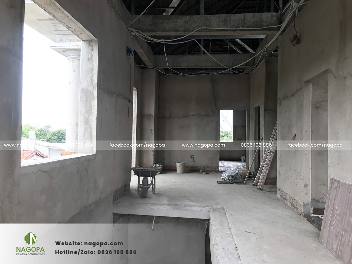 biệt thự a lâm giai đoạn phần thô 7