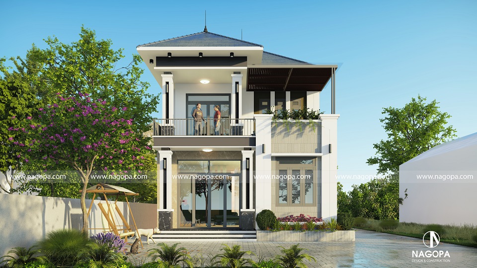 Biệt thự hiện đại 2 tầng 3 phòng ngủ 8x18m tại Đắk Lắk 1