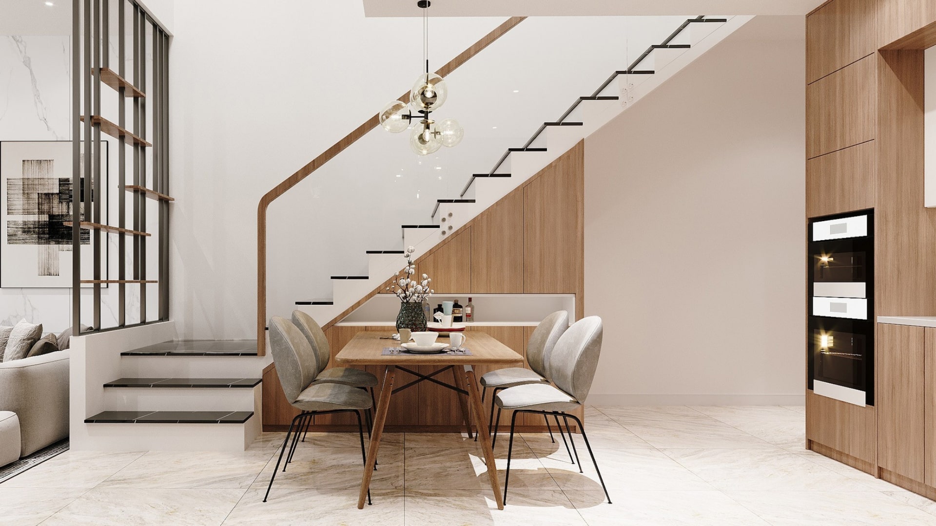 bố trí cầu thang trong nhà theo phong thủy