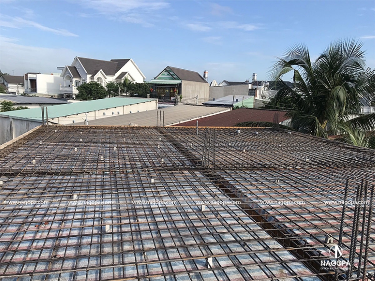bố trí thép dầm sàn lầu 1 biệt thự tân phước khánh 1