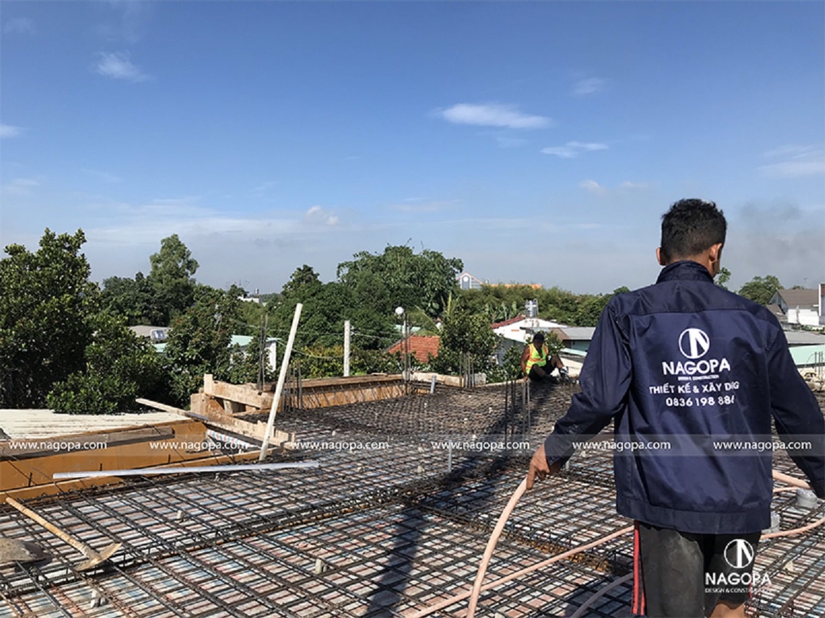 bố trí thép dầm sàn lầu 1 biệt thự tân phước khánh 2