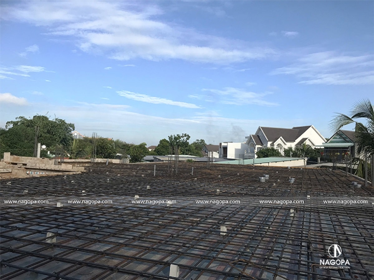 bố trí thép dầm sàn lầu 1 biệt thự tân phước khánh 3