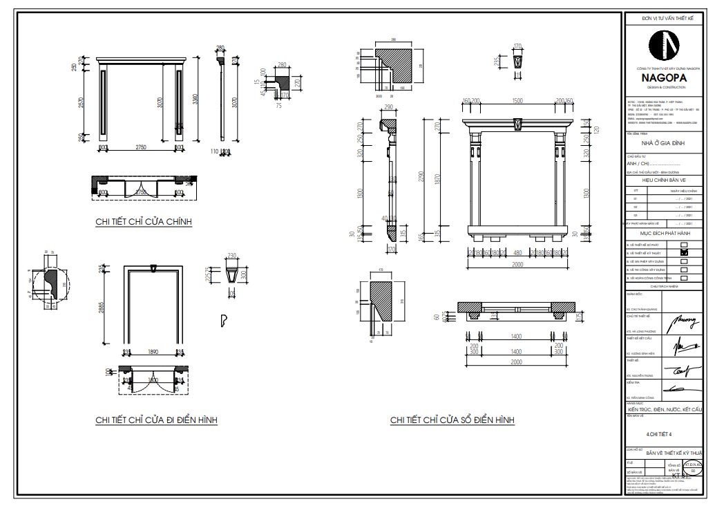chi tiết kiến trúc hồ sơ thiết kế biệt thự 1