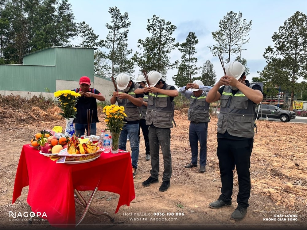 cúng khởi công nhà anh quang bến cát bình dương 2