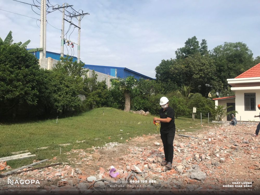cúng khởi công thi công nhà vườn mini 1 tầng nhà chị huyền bàu bàng 3