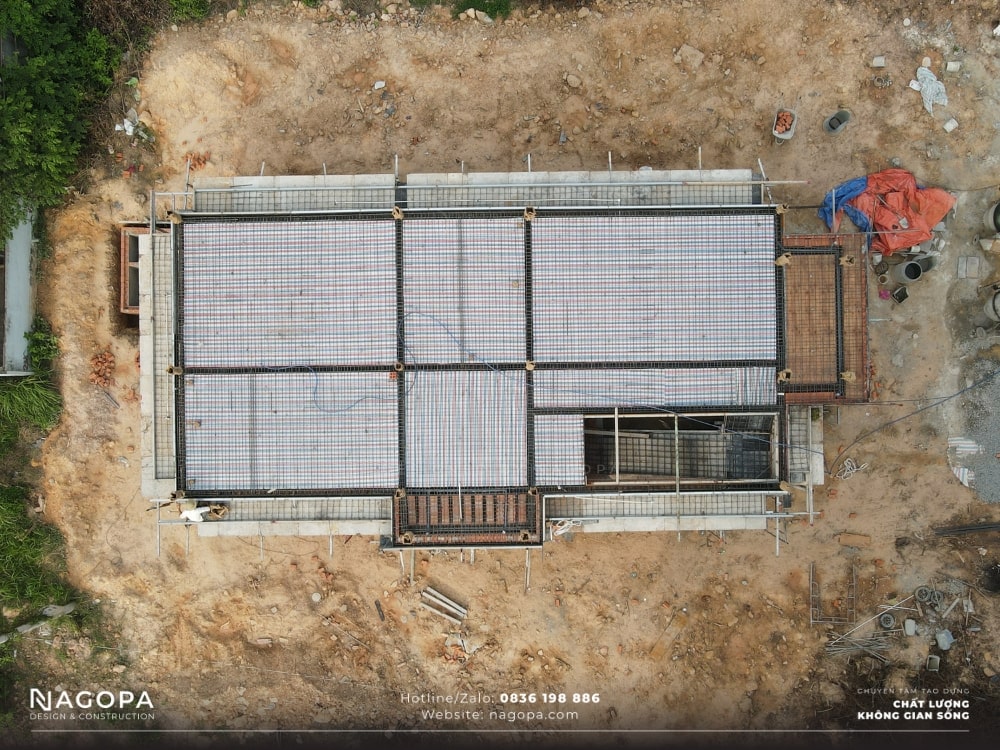 đổ bê tông dầm sàn lầu 1 biệt thự anh quang bến cát bình dương