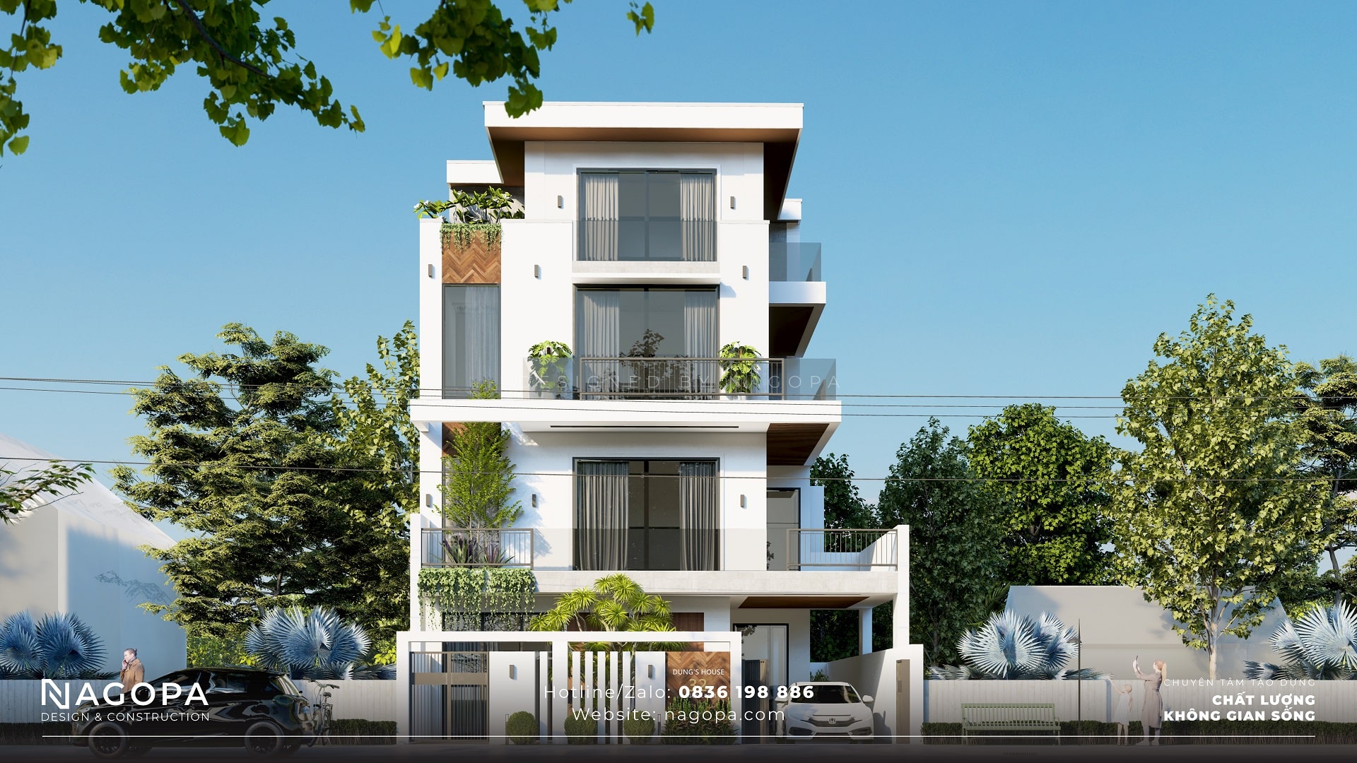 Dung’s House – Biệt thự phố 4 tầng hiện đại