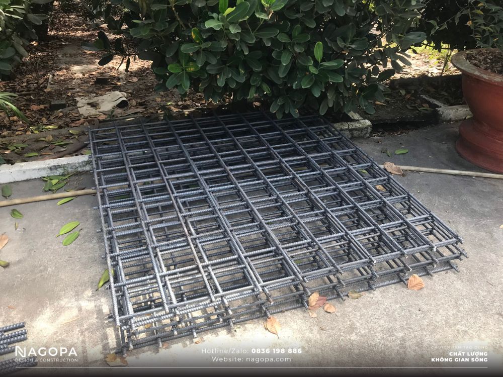 gia công lắp dựng cốt thép móng nhà chị huyền bàu bàng 1