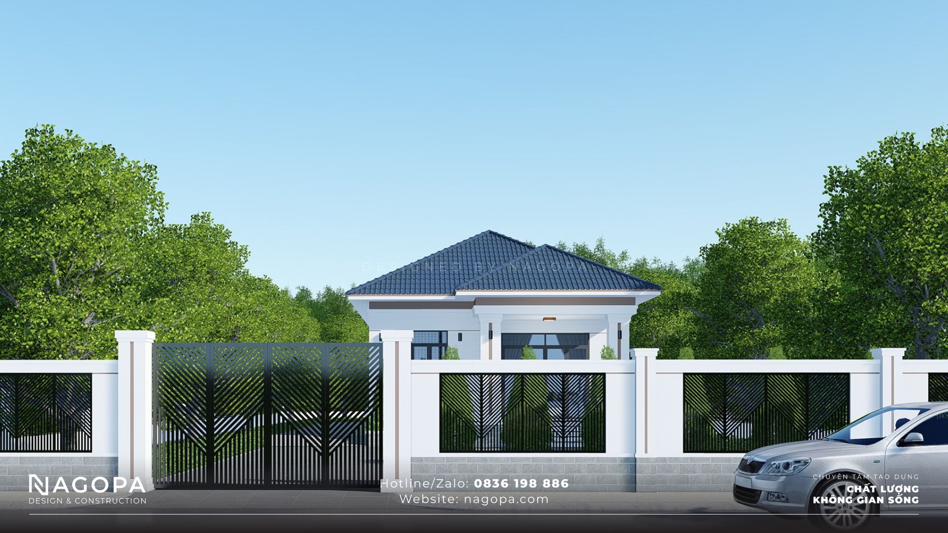 Mẫu Nhà Cấp 4 Mái Nhật Hiện Đại 125m2 tại Bình Phước