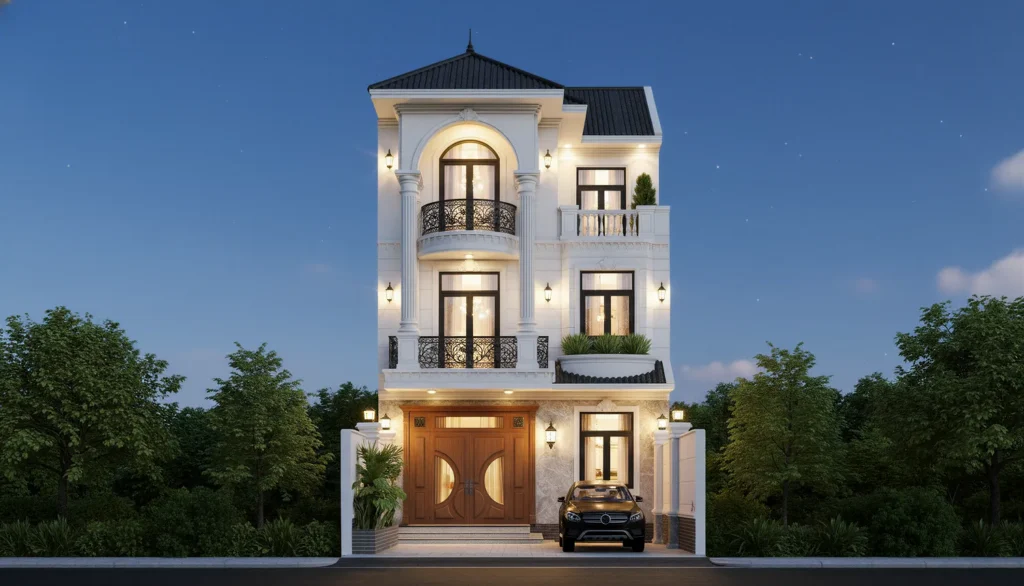 Nhà 3 tầng mái nhật mặt tiền 7m