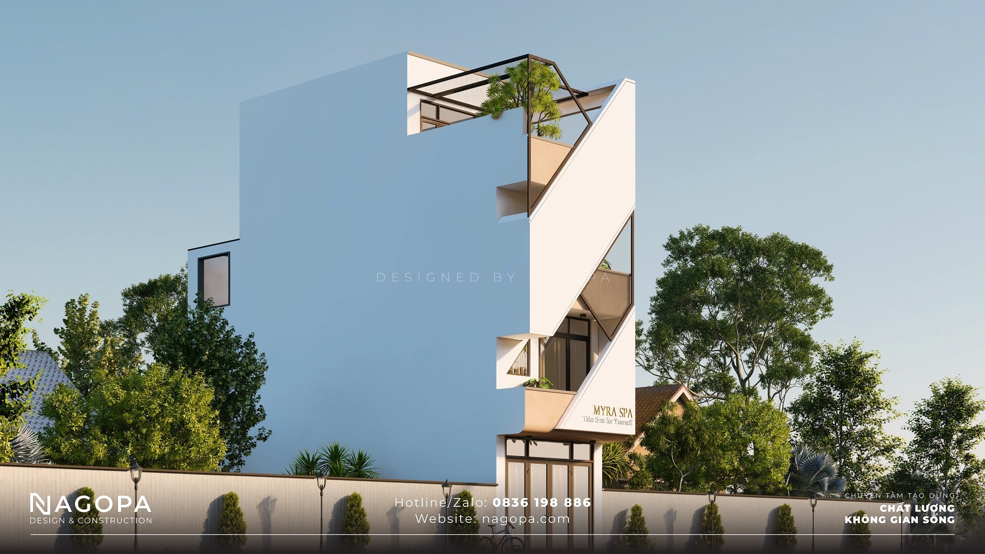 nhà phố 1 trệt 2 lầu 1 tum nhà ở kết hợp spa go2314