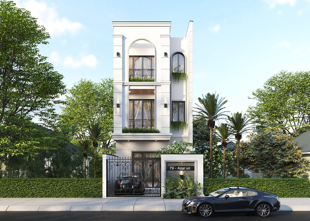 nhà phố mang phong cách kiến trúc tân cổ điển 1