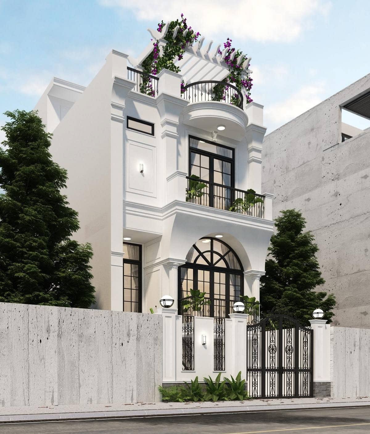 nhà phố mang phong cách kiến trúc tân cổ điển