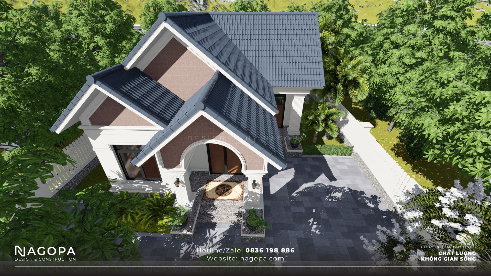 nhà vườn 1 tầng 110m2 mái thái go2419 10