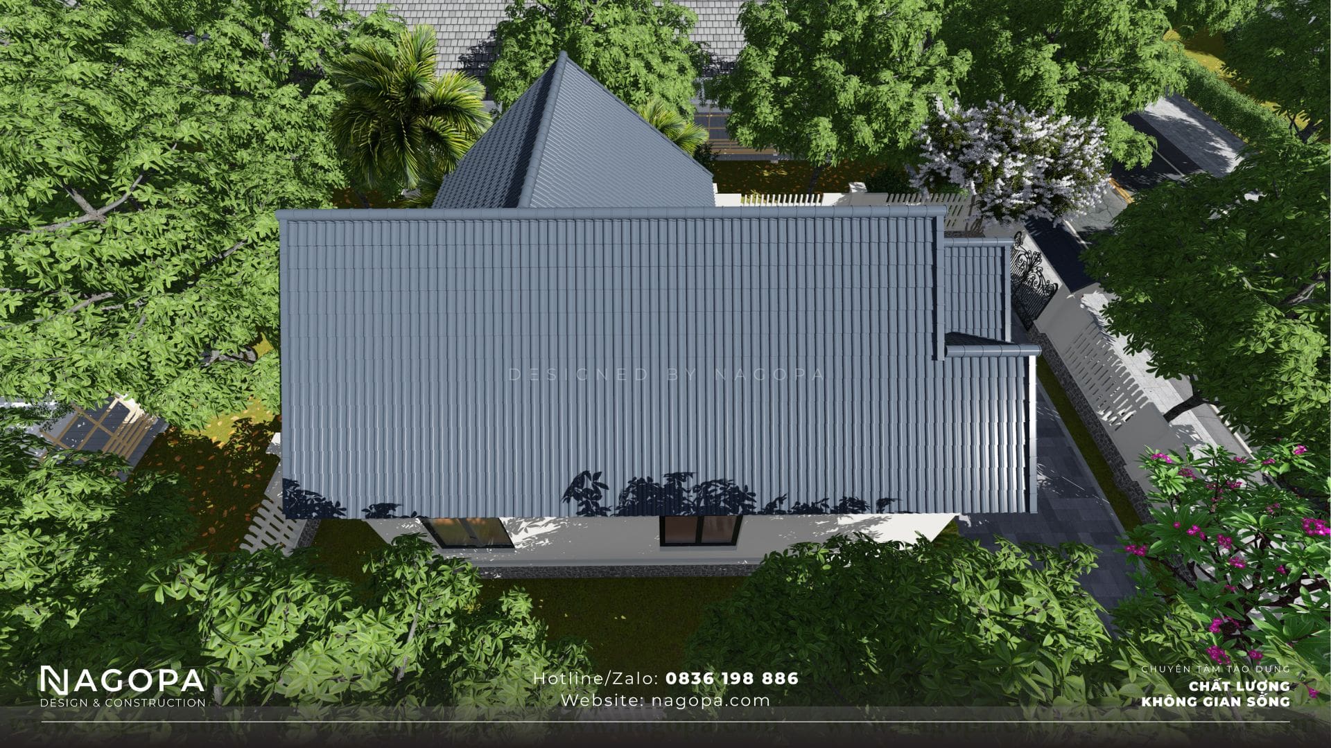 nhà vườn 1 tầng 110m2 mái thái go2419 11
