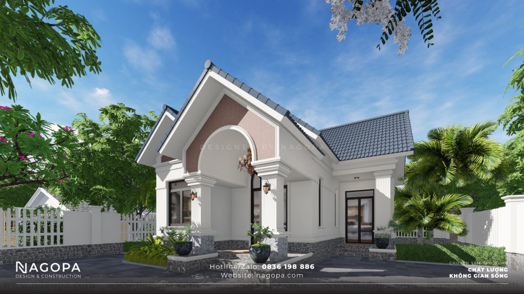 nhà vườn 1 tầng 110m2 mái thái go2419 2