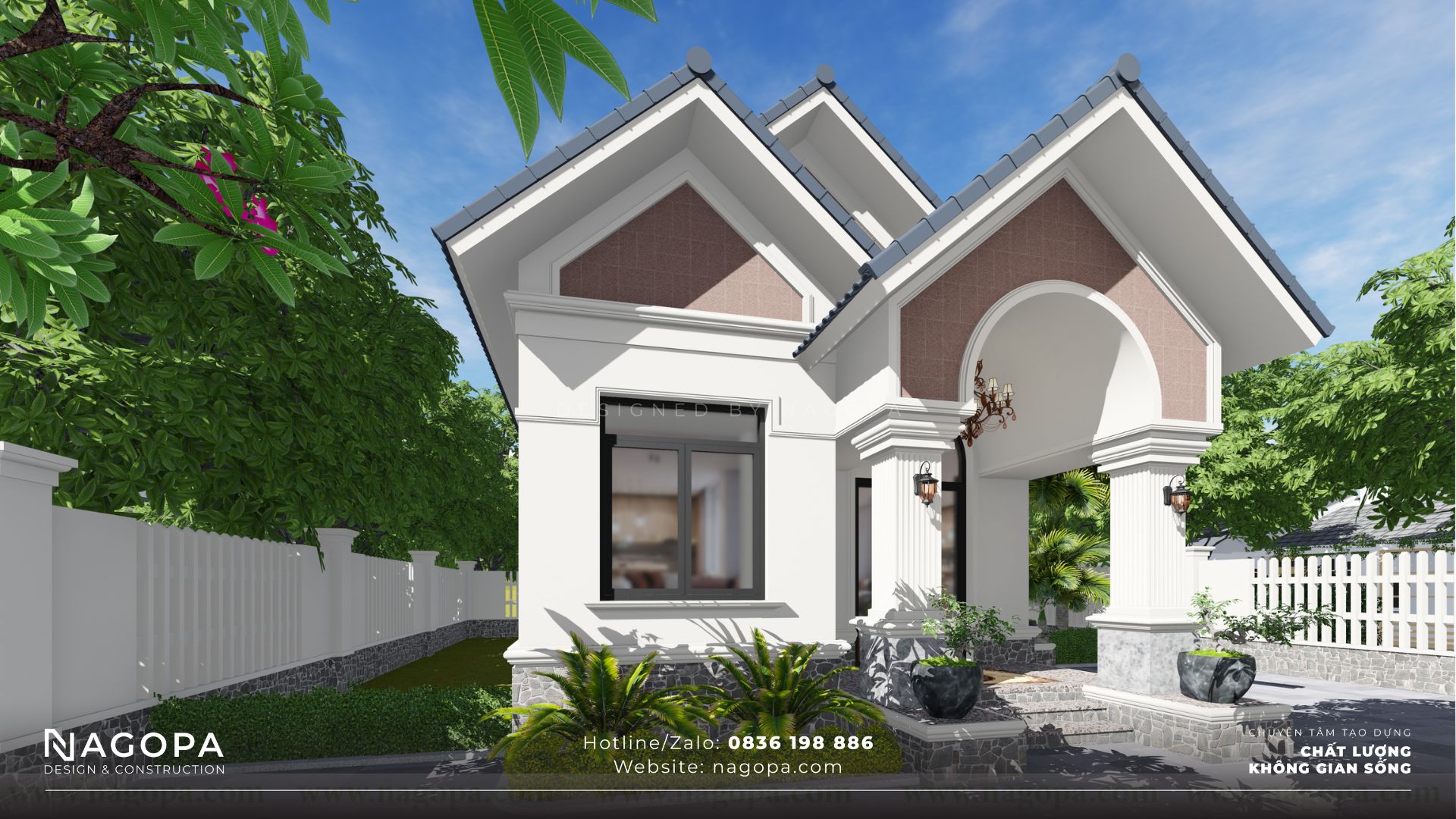 nhà vườn 1 tầng 110m2 mái thái go2419 4