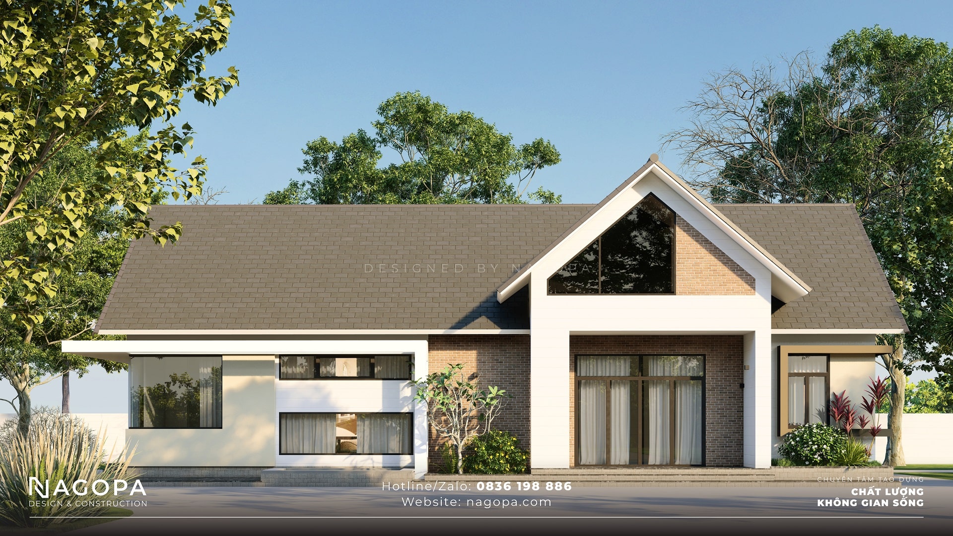 L’s home – Nhà vườn 1 tầng 180m2 kiến trúc kiểu mỹ | GO2311 1