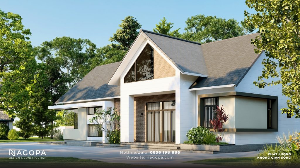 L’s home – Nhà vườn 1 tầng 180m2 kiến trúc kiểu mỹ | GO2311
