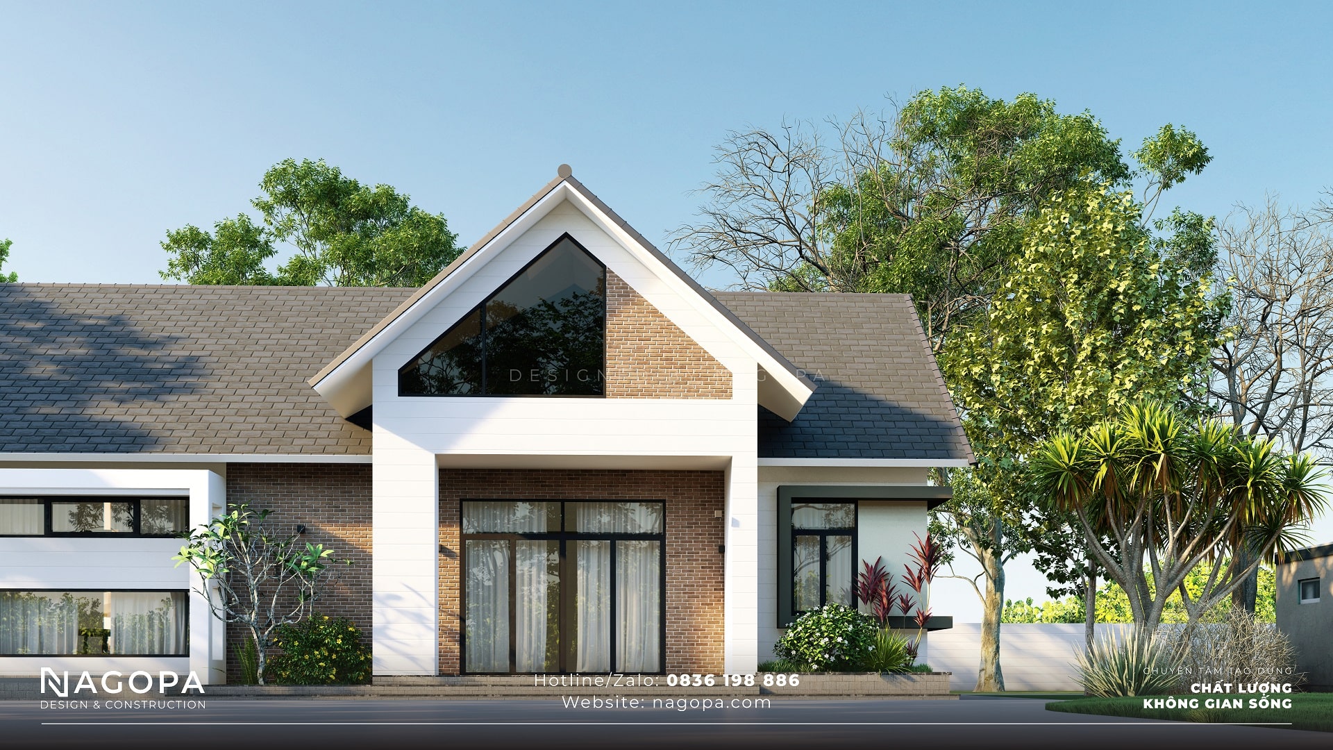 L’s home – Nhà vườn 1 tầng 180m2 kiến trúc kiểu mỹ | GO2311 2