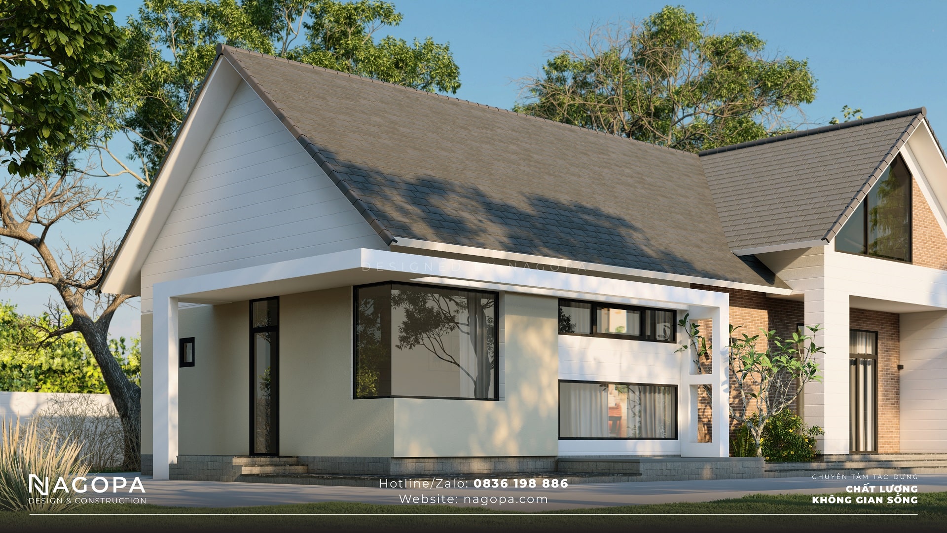 L’s home – Nhà vườn 1 tầng 180m2 kiến trúc kiểu mỹ | GO2311 3