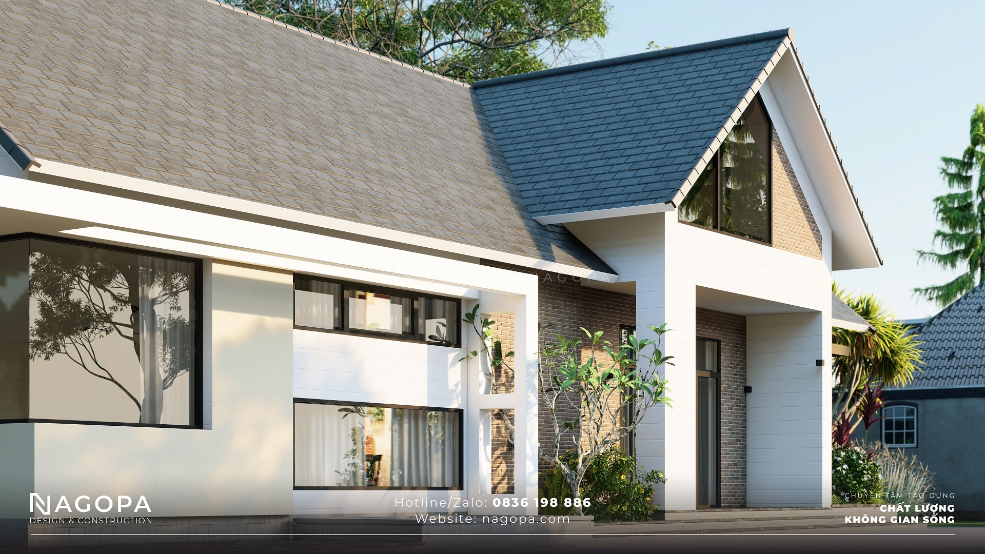 L’s home – Nhà vườn 1 tầng 180m2 kiến trúc kiểu mỹ | GO2311 6