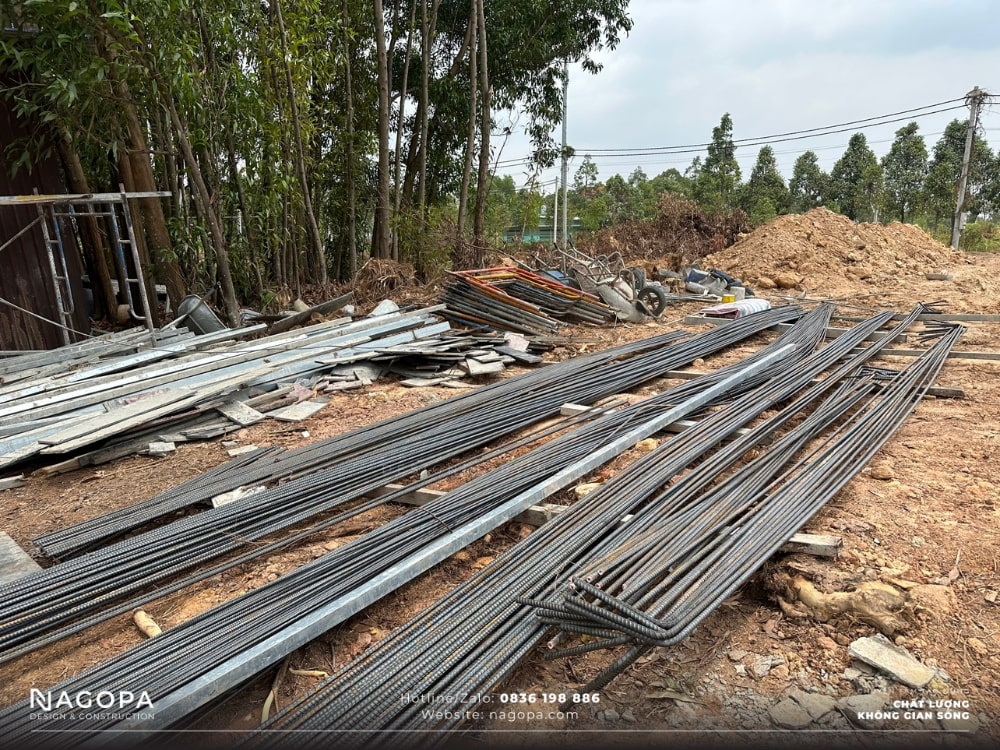 nhập vật tư công trình biệt thự mái nhật anh quang bến cát