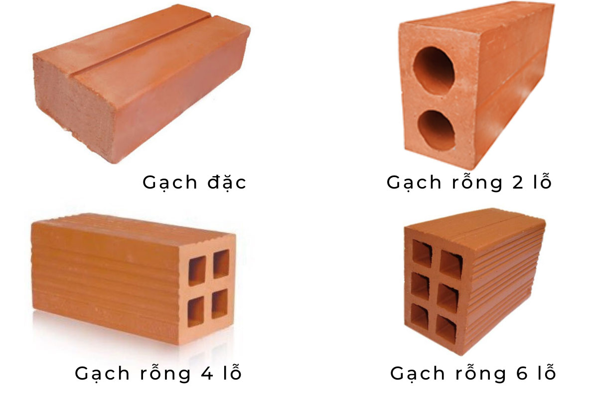 những loại gạch tuynel phổ biến