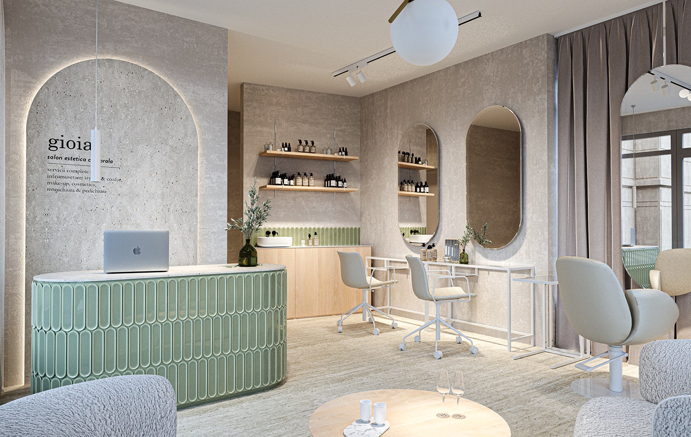 nội thất không gian spa