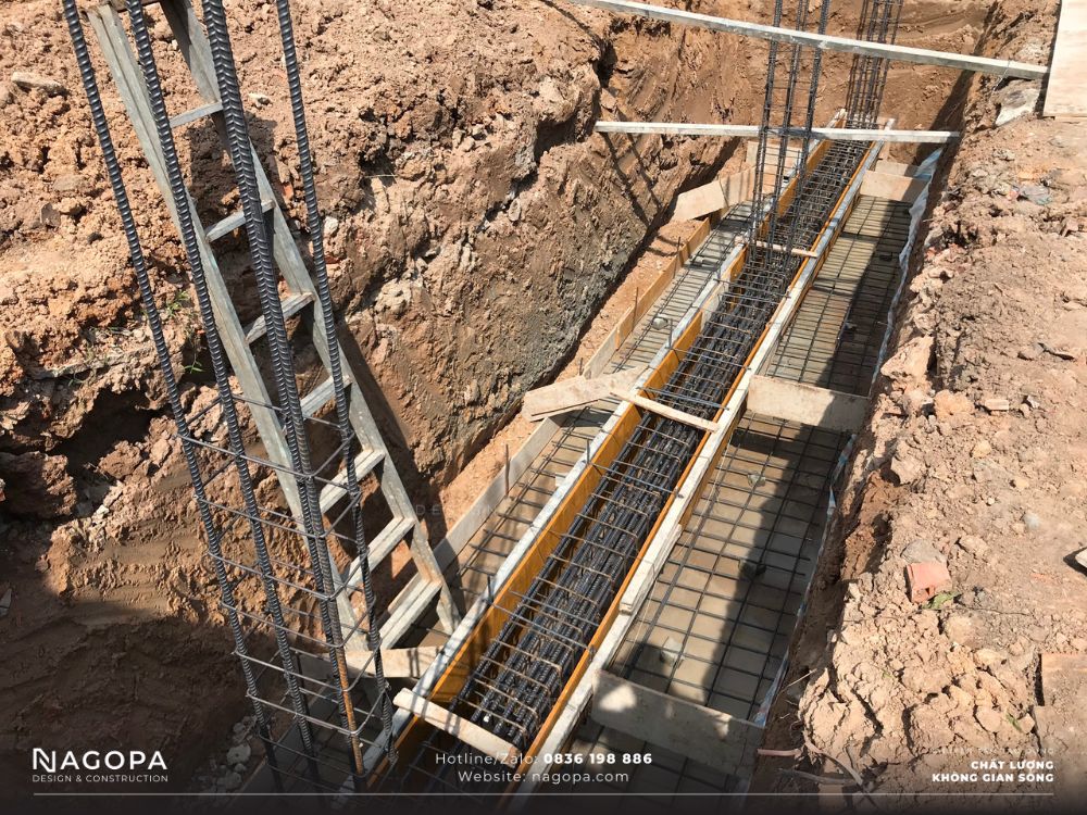 thi công móng băng nhà phố 3 tầng thủ dầu một gia đình chị sương 1