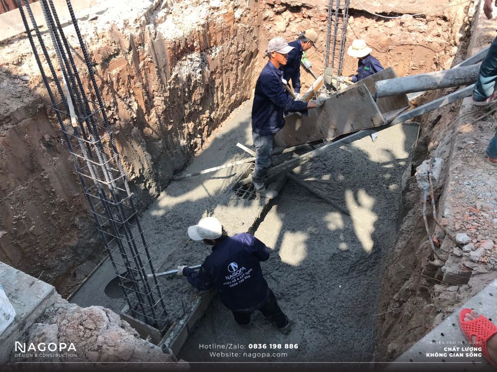 thi công móng băng nhà phố 3 tầng thủ dầu một gia đình chị sương 4