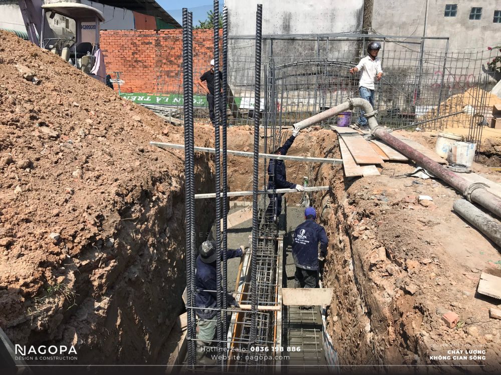 thi công móng băng nhà phố 3 tầng thủ dầu một gia đình chị sương 5