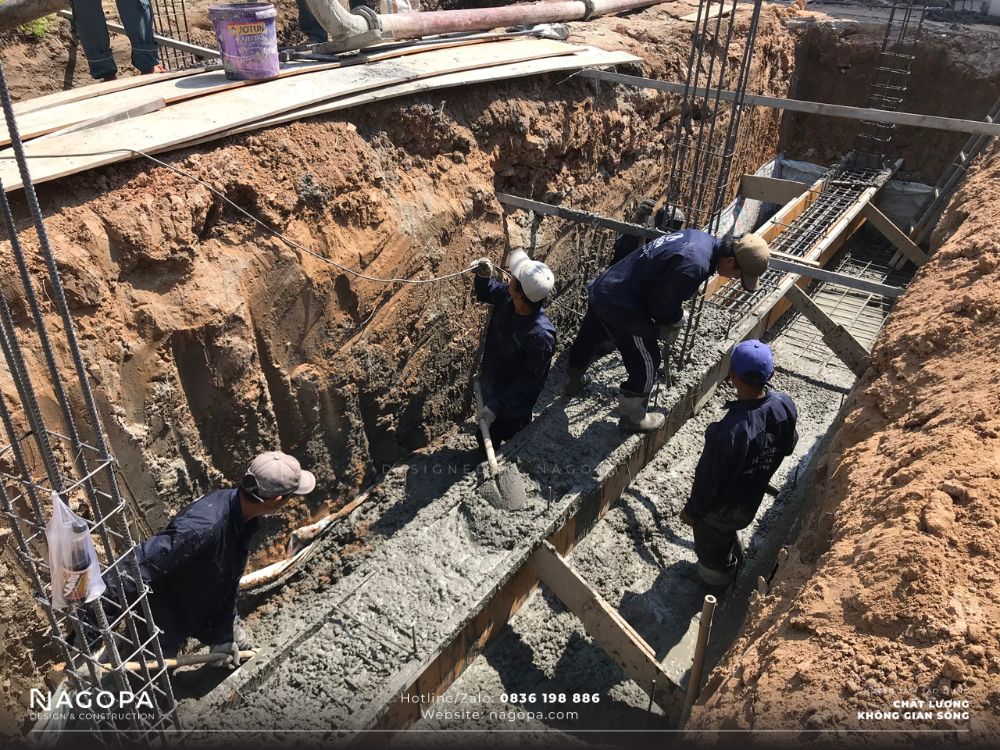 thi công móng băng nhà phố 3 tầng thủ dầu một gia đình chị sương 6