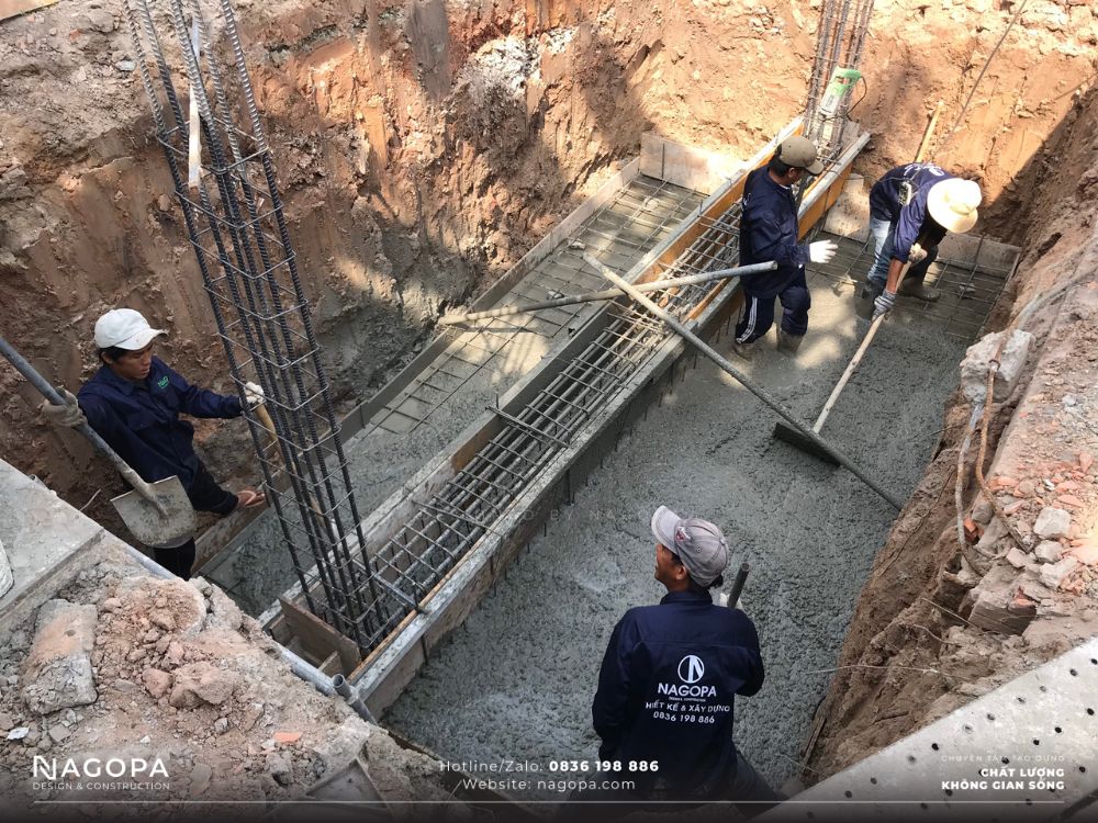 thi công móng băng nhà phố 3 tầng thủ dầu một gia đình chị sương 7