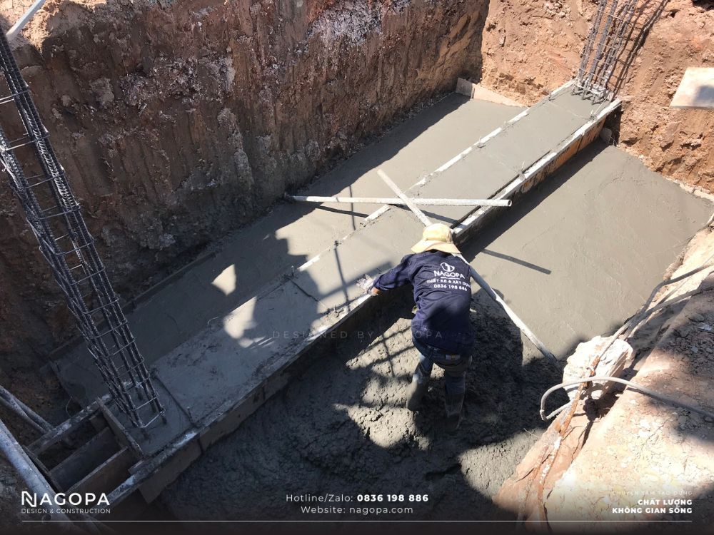 thi công móng băng nhà phố 3 tầng thủ dầu một gia đình chị sương 8