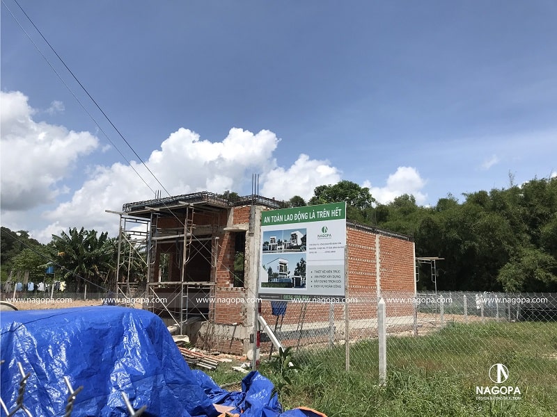 tiến độ thi công nhà phố 60m2 tại thủ dầu một 1