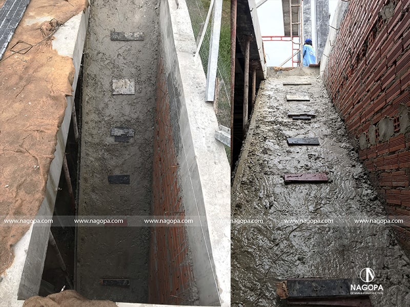 tiến độ thi công nhà phố 60m2 tại thủ dầu một 11