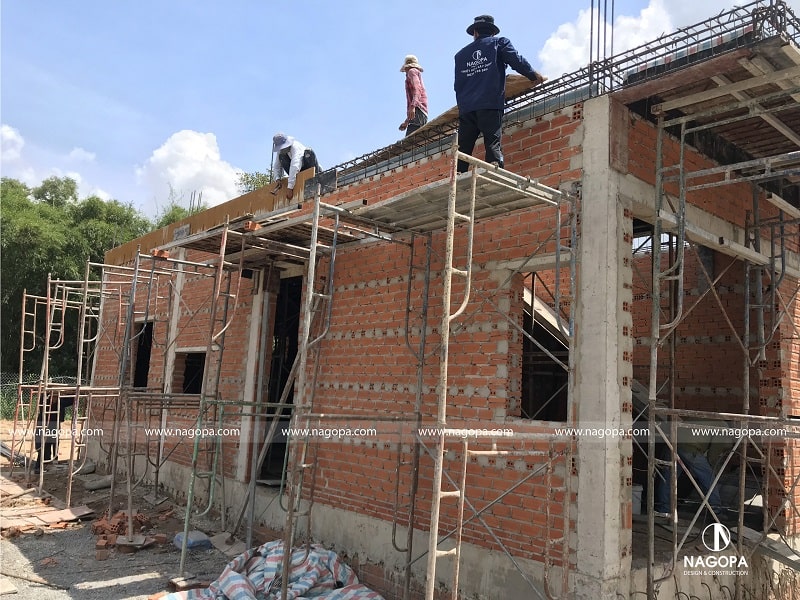 tiến độ thi công nhà phố 60m2 tại thủ dầu một 2
