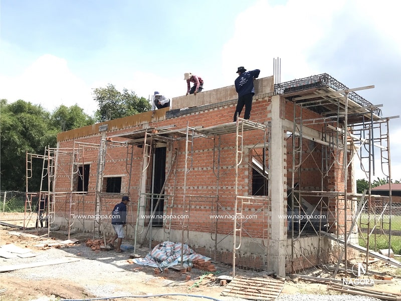 tiến độ thi công nhà phố 60m2 tại thủ dầu một 3