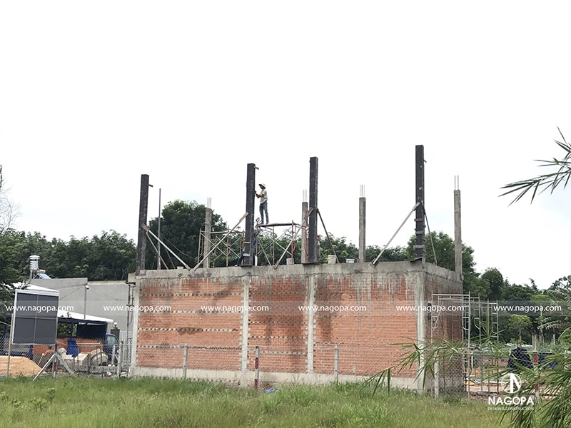 tiến độ thi công nhà phố 60m2 tại thủ dầu một 7