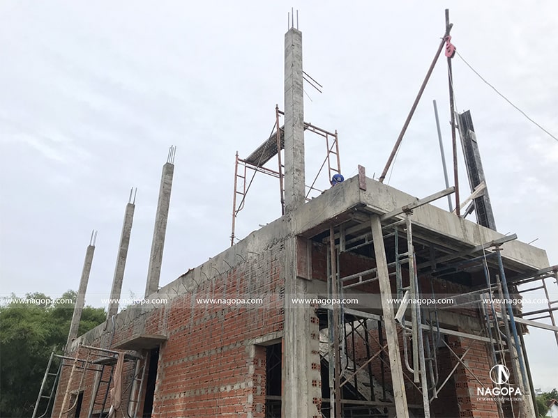 tiến độ thi công nhà phố 60m2 tại thủ dầu một 8